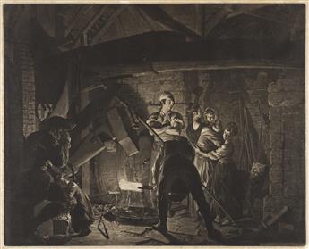 RICHARD EARLOM (after Joseph Wright of Derby) Iron Forge.